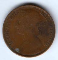 1 пенни 1893 г. Великобритания