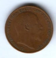 1 фартинг 1906 г. Великобритания1 фартинг 1906 г. Великобритания