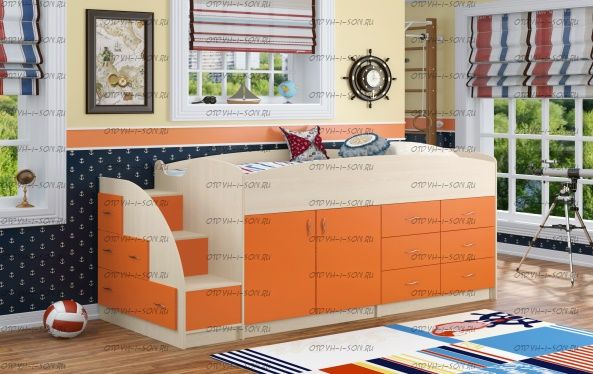 Кровать-чердак Дюймовочка-4 (90Х200)