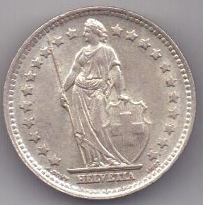 1 франк 1947 г. Швейцария
