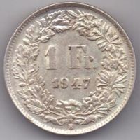 1 франк 1947 г. Швейцария