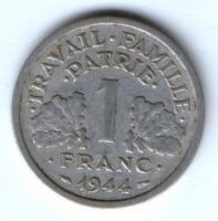 1 франк 1944 г. Франция