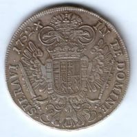 1 талер 1752 г. Австрия Священная Римская Империя