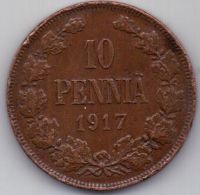 10 пенни 1917 г. Финляндия