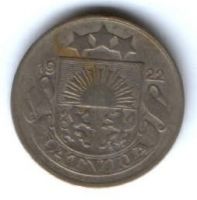 10 сантимов 1922 г. Латвия