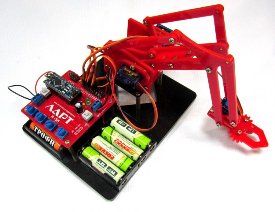 Конструктор робот Манипулятор с контроллером Ардуино