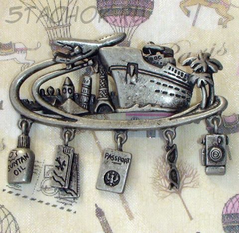 Брошь "Путешественнику" под олово