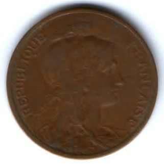 5 сантимов 1917 г. Франция