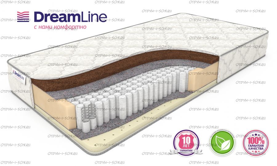 Матрас SleepDream S1000 (с наматрасником) Дримлайн