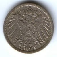 5 пфеннигов 1902 г. Германия
