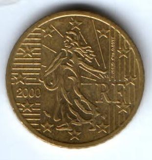 50 евроцентов 2000 г. Франция
