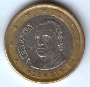 1 евро 2001 г. Испания