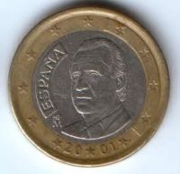 1 евро 2001 г. Испания