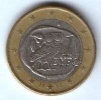 1 евро 2002 г. Греция