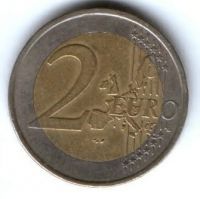 2 евро 2002 г. Греция