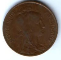 5 сантимов 1916 г. Франция