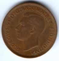 1 пенни 1947 г. Великобритания
