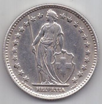 2 франка 1932 г. редкий год .Швейцария