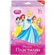 Пластилин "Принцессы. Disney", 16 цветов с европодвесом (арт. Плд-004)