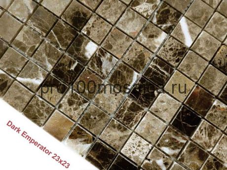 Emperador Dark 23 x 23 POL Мозаика серия Pietrine Stone, размер, мм: 298*298*7 (Caramelle)