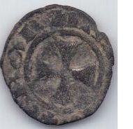 1 денье 1381-1398 гг. Крестоносцы .Кипр