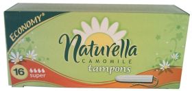 NATURELLA. CAMOMILE. SUPER. ТАМПОНЫ  С  НЕЖНЫМ  АРОМАТОМ  РОМАШКИ,  16ШТ.