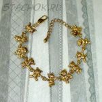 Браслет "Мишки" под золото