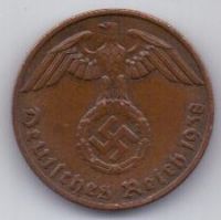 1 пфенниг 1938 г.  Германия