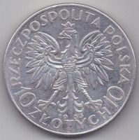 10 злотых 1933 г. UNS Польша