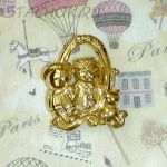 Брошь "Кисы перед зеркалом" под золото