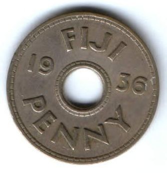 1 пенни 1936 г. Фиджи