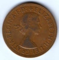 1 пенни 1962 г. Великобритания