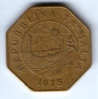 25 центов 1975 г. Мальта
