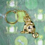 Брелок "Кот-толстяк" под золото/эмаль