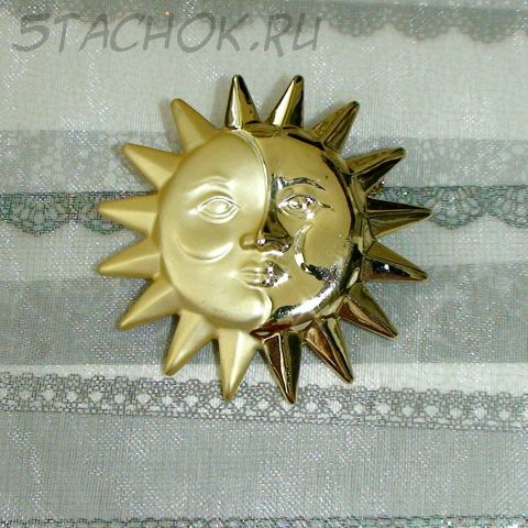 Брошь "Небесные светила" под золото
