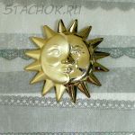 Брошь "Небесные светила" под золото