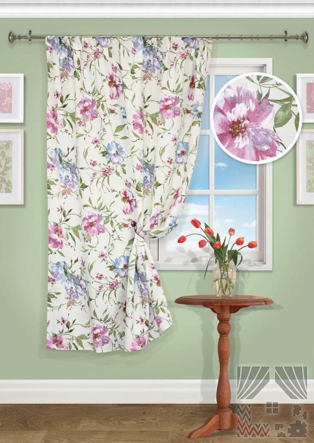 Шторы портьера Тидра сиреневый