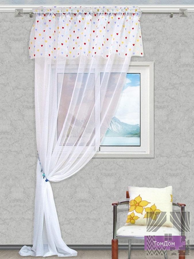 Тюль вуаль Нуари белая