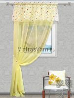 Тюль вуаль Нуари желтая