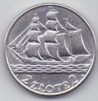 2 злотых 1936 г.  Польша