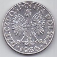 2 злотых 1936 г.  Польша