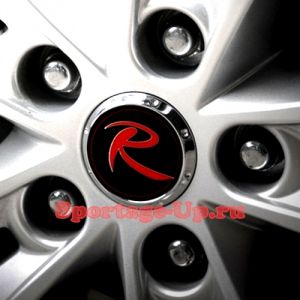 Колпаки колёсных дисков для KIA, красная "R", TOMATO
