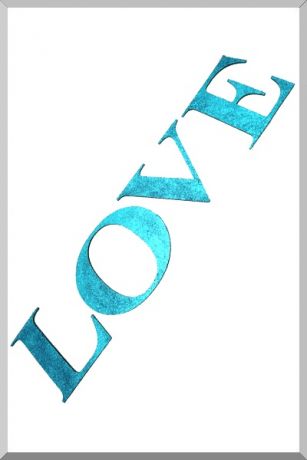 Слова для фотосессий L.O.V.E. (голубой) (Ш:20 Д:20)