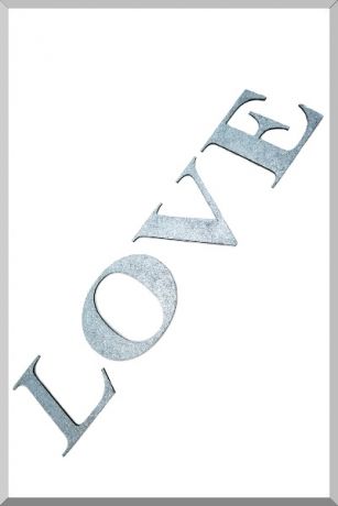 Слова для фотосессий L.O.V.E. (серебристый) (Ш:20 Д:20)