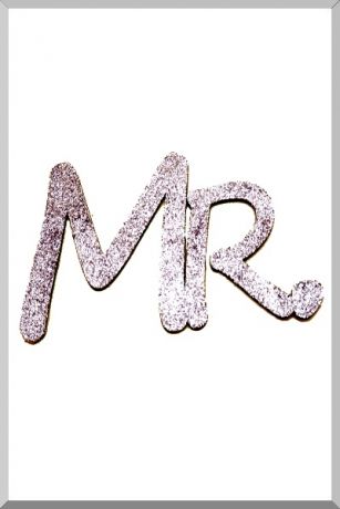 Слова для фотосессий MR и MRS (розовый) (Ш:13 Д:25)