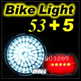 Комплект передний фонарь 53 LED и задний фонарь