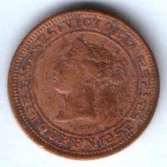 1/2 цента 1898 г. Цейлон