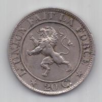 20 сантимов 1861 г.  Бельгия