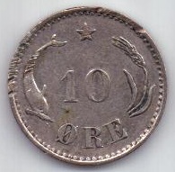 10 эре 1897 г. Дания