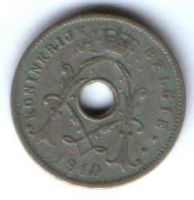 5 сантимов 1910 г. Бельгия